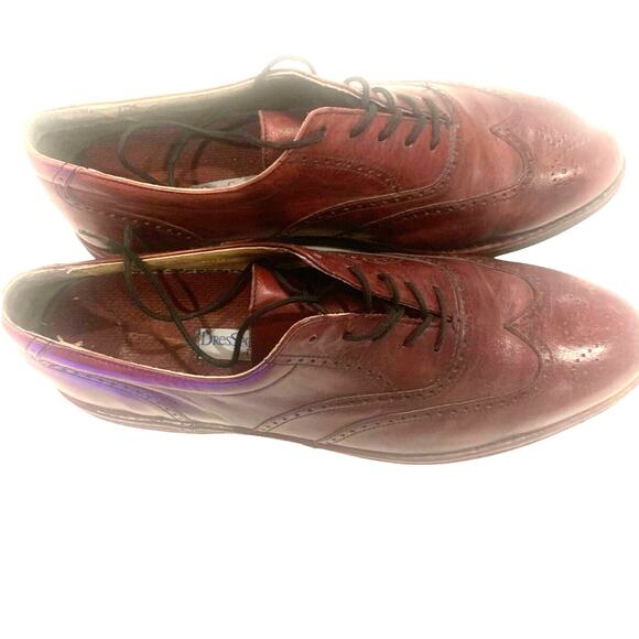 Rockport DresSports Leather Wingtip Shoes 12 Bown Vibram Superflex Soles - Picture 3 of 12